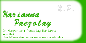 marianna paczolay business card